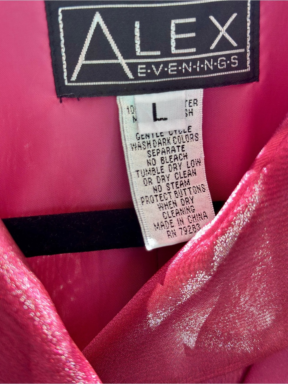 Alex Evenings Shimmer Organza Jacket or Top Raspberry Pink Evening Mother Bride - Picture 4 of 15